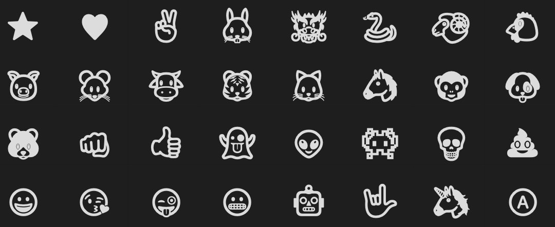 Apple Monochrome Emojis