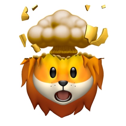 Lion Mindblown Animoji