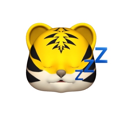 Tiger Sleep Animoji